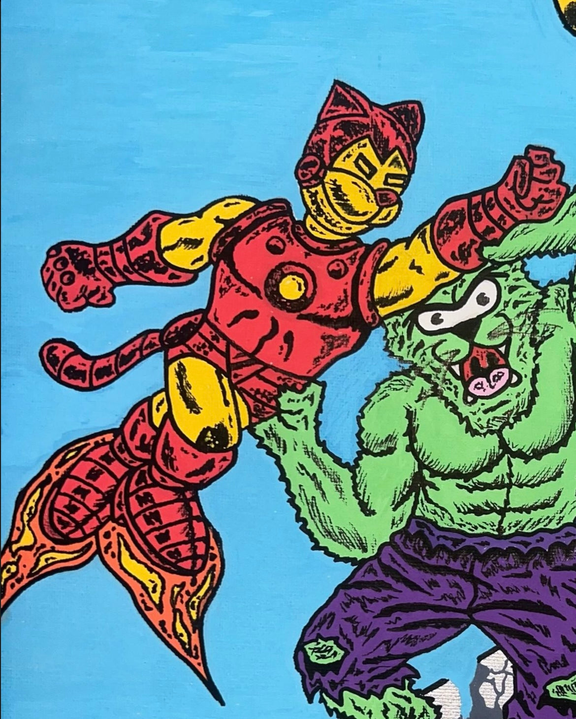 “Iron Cat & Hulkitty”